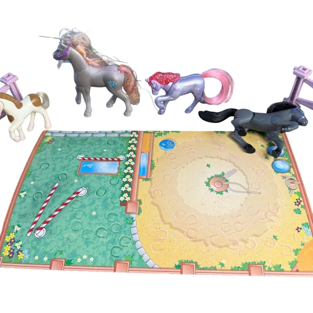 Vintage 90's Littlest Pet Shop Zoo Arabian Prances Ponies Horses - Picture 3 of 6